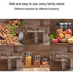 WANGLXST Food Storage Container, Storage Jar with Lids Made by Durable Stainless Steel for Keeping Food Dry Fresh, Candy, Snack, Cereal, Flour