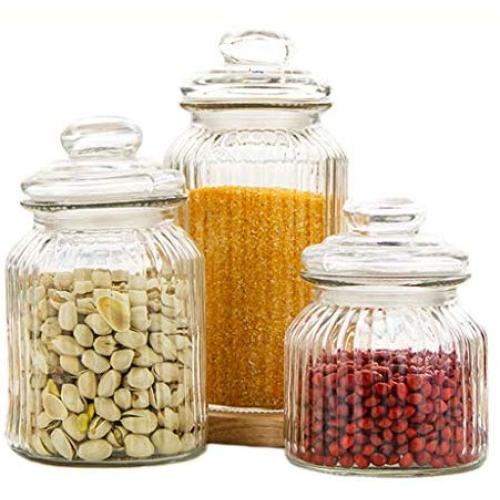 Glass Sealed Jars, Moisture-Proof Kitchen Food Containers, Storage Of Coffee Beans/Pasta/Cereal/Oatmeal