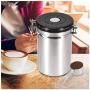 Coffee Canister Stainless Steel Storage Container With Scoop Food Bins & Canisters, for Coffee Beans, Dried Fruits, Herbs, Spices, Tea.(silver)