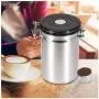 Coffee Canister Stainless Steel Storage Container With Scoop Food Bins & Canisters, for Coffee Beans, Dried Fruits, Herbs, Spices, Tea.(silver)