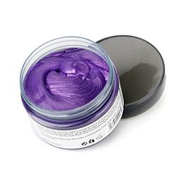 MOFAJANG Hair Coloring Wax, Disposable Instant Matte Hairstyle Mud Cream Hair Pomades for Men Women to Cosplay Nightclub Masquerade Transformation, Purple