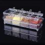 Clear Seasoning Rack Spice Pots 4 Piece Acrylic Seasoning Box Storage Container Condiment Jars Cruet with Cover and Spoon,Clear