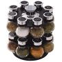 Kamenstein 5123721 Ellington 16-Jar Revolving Countertop Spice Rack Organizer with Free Spice Refills for 5 Years