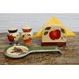 Tuscany Garden Colorful Hand Painted Mixed Fruit, 4pc Stove Top Set, 89225/28 by ACK
