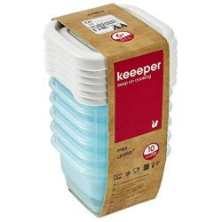 keeeper Freeze Food Box Mia Polar 0,09L Rectangle 6 Pieces in Blue, Polypropylene 6.5 x 6.5 x 4 cm