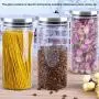 Bouteille en verre 1000 ml pour café, thé, pâtes, biscuits, bonbons, avec couvercle en acier inoxydable. Bouteille en verre 1000 ml pour café, thé, pâtes, biscuits, bonbons, avec couvercle en acier inoxydable.