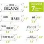 Clear Pantry Labels Set for Kitchen Restaurant Storage Organization Water Resistant, 210 Pcs in 7 Sizes for Food Containers, Jars for Flour, Sugar, Coffee Clear Pantry Labels Set for Kitchen Restaurant Storage Organization Water Resistant, 210 Pcs in 7 Sizes for Food Containers, Jars for Flour, Sugar, Coffee