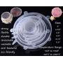 12 Piece Set Eco Friendly Kitchen  Items. (2) Reusable Silicone Food Storage Bags, Leak-Proof, Stand-Up, Airtight, Microwave to Freezer Plus (6) Silicone Stretch Lids Plus (4) Cup Covers.