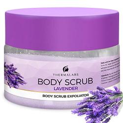 Salt & Oil Based Lavender Body Scrub for Women & Men, 14 Oz, Dead Sea Salts Exfoliator: Goodbye Blackheads, Ingrown Hairs and Acne! Soft Cleanser & Moisturizer with Natural & Organic Essential Oils