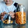 Glass Sealed Jars, Moisture-Proof Kitchen Food Containers, Storage Of Spices/Biscuits/Oatmeal/Coffee Beans