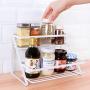 Kitchen shelf Household Double Rack Kitchen Countertop Seasoning Jar Bathroom Desktop Cosmetics Storage Rack cabinet organizer