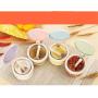 Kitchen Food Storage Jar Airtight Food Storage Kitchen glass jar moisture-proof home multi-purpose jam bottle cruet Kitchen Glass Spice Bottle Set (Color : Pink)