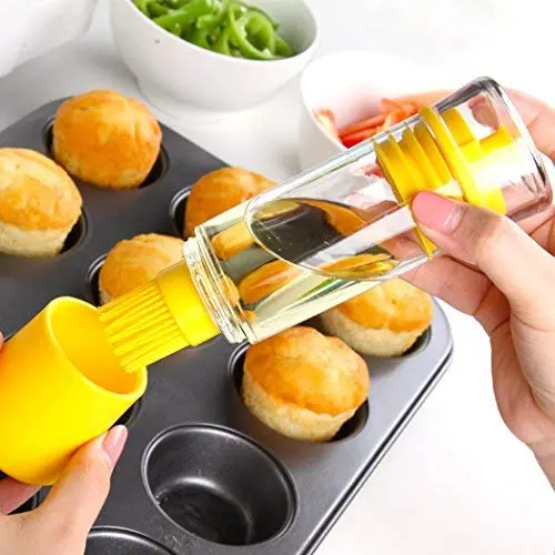 Pinceaux BBQ JUSTDOLIFE pour Badigeonner, Brosse à Huile en Silicone Résistante à la Chaleur pour Cuisson, Grillades, Cuisson au Four.