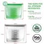 Reusable Silicone Food Bags (Large and Small, Set of 4) + Bonus Stainless Steel Straws & Produce Storage Bags ， Insulated Plastic Lunch Bag，Baggies for Sandwich, Kids, Snack, Freezer Dishwasher Safe