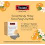 Swisse Natural Skincare Manuka Honey Australian Kaolin Clay Face Mask | For Combination Skin | Cleanses, Purifies, & Hydrates | Charcoal, Norwegian Kelp & Red Algae, and Aloe Vera Extract | 2.47 oz