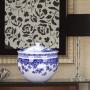 Pot en céramique bleu et blanc, ensemble de rangement à thé étanche, pot décoratif pour thé, accessoires de décoration intérieure (Couleur : Bleu, Taille : 171725cm) Pot en céramique bleu et blanc, ensemble de rangement à thé étanche, pot décoratif pour thé, accessoires de décoration intérieure (Couleur : Bleu, Taille : 171725cm)