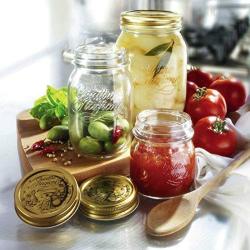 Bormioli Rocco Set Of 4 Food Preserve Jars With Airtight Screw Lid From Quattro Stagioni Jar Size: 250Ml