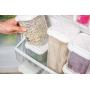 Gotian Kitchen Food Storage Box Refrigerator Container, Plastic Sealed Cans Kitchen Storage Box Transparent Food Canister Keep Fresh Jar (B: 650ML)
