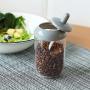 XXDTG Grey Seasoning Box-Kitchenware Baby Bottle Shaped Seasoning Box, Household Transparent Seasoning Jar with Lid