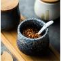 Mini Spice Jars Japanese seasoning jar ceramic set home kitchen