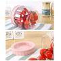 Cereal Containers For Storage With Rotating Seal Cover,Sealed Plastic Container For Stackable,Stackable Jars Dry Food Container,Save Space,0.5L,1L,1.5L,Pink-M-1000ml