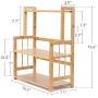 3-Tier Standing Spice Rack LITTLE TREE Kitchen Bathroom Countertop Storage Organizer, Bamboo Spice Bottle Jars Rack Holder with Adjustable Shelf, Bamboo