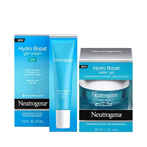 Neutrogena Hydro Boost Water Gel Facial Moisturizer with Hyaluronic Acid, 1.7 oz & Hydro Boost Hydrating Gel Eye Cream with Hyaluronic Acid, 0.5 oz Neutrogena Hydro Boost Water Gel Facial Moisturizer with Hyaluronic Acid, 1.7 oz & Hydro Boost Hydrating Gel Eye Cream with Hyaluronic Acid, 0.5 oz