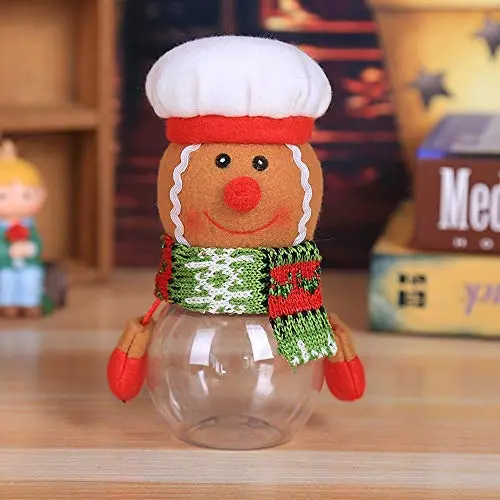 DONGXIEHYS Weihnachtskandelflasche zur Aufbewahrung für Kinder Geschenke Weihnachtsmann Beutel Süßigkeiten und Kekse Box (1 PC)
