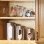 Canister Sets for the Kitchen - Brushed Stainless Steel - Anti fingerprint Coating - Sugar and Flour Canisters Set of 4 - Food Storage Containers