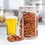 Oggi Clear Acrylic Canister with Locking Clamp,Capacity; 400ml, 550m, 750ml, 950ml Oggi Clear Acrylic Canister with Locking Clamp,Capacity; 400ml, 550m, 750ml, 950ml