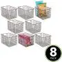 mDesign Farmhouse Decor Metal Wire Food Storage Organizer, Bin Basket with Handles for Kitchen Cabinets, Pantry, Bathroom, Laundry Room, Closets, Garage, 12" x 9" x 8" - 8 Pack - Bronze mDesign Farmhouse Decor Metal Wire Food Storage Organizer, Bin Basket with Handles for Kitchen Cabinets, Pantry, Bathroom, Laundry Room, Closets, Garage, 12" x 9" x 8" - 8 Pack - Bronze