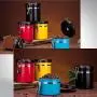 LAN BACK Kaffeebehälter, Kaffeebehälter, luftdichter Edelstahl-Behälter mit 800 ml, Gelb