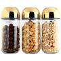 WANGLXST Food Storage Container with Lid, Healthy and Safe, Silicone Ring for Airtight Sealing, Storage Jar, for Kitchen Storage, for Grains etc, Transparent