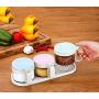 TNKML Kitchen Glass Seasoning Jar Storage Bottle Set With Lid Transparent Glass Seasoning Jar Salt Shaker Sugar Bowl Kitchen Supplies Seasoning Container