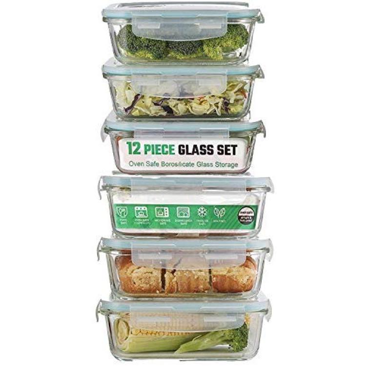 Freshware Food Storage Containers [24 Set] 32 oz Plastic Deli Containers  with Lids, Slime, Soup, Meal Prep Containers | BPA Free | Stackable 