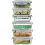 Contenant en verre pour la préparation des repas | 12 pièces | Contenants de stockage alimentaire avec couvercles | Contenants étanches | Contenants Glasslock | Contenants pour la préparation de repas et déjeuners | Sans BPA