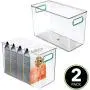 Boîte de Rangement en Plastique mDesign avec Poignées - Pour Cuisine, Cellier, Placard, Réfrigérateur/Congélateur - Organiseur pour Collations, Produits Frais, Légumes, Pâtes – BPA Free, Sans BPA – 2 Pièces – Transparent/Bleu Boîte de Rangement en Plastique mDesign avec Poignées - Pour Cuisine, Cellier, Placard, Réfrigérateur/Congélateur - Organiseur pour Collations, Produits Frais, Légumes, Pâtes – BPA Free, Sans BPA – 2 Pièces – Transparent/Bleu