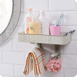 ViewHuge 1-Tier Standing Rack Bathroom Organizer Over Toilet Storage Kitchen Countertop Spice Jars Bottle Shelf Holder
