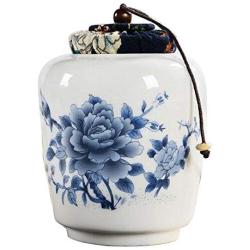 Black Temptation [Flower] Ceramic Tea Canister Coffee Tins Spice Jar Exquisite Tea Caddy