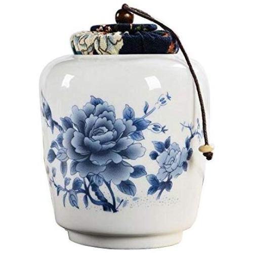 Black Temptation [Flower] Ceramic Tea Canister Coffee Tins Spice Jar Exquisite Tea Caddy