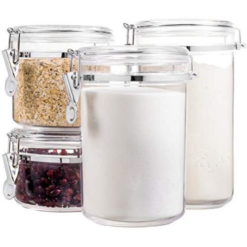 Bellemain 4 Piece Airtight Acrylic Canister Set, Food Storage Container