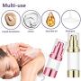 Lil Ray 1 OZ Refillable Airless Pump Bottle, Empty Travel Lotion Container, Plastic Cosmetic Dispenser for Liquid foundation, Lotion, Essential oil, Shampoo (6PCS,Light Gold)