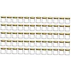 Nakpunar 60 pcs , 1.5 oz Mini Glass Jars for Jam, Honey, Wedding Favors, Shower Favors, Baby Foods, DIY Magnetic Spice Jars