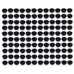 Tosnail 120 Pieces 3 Gram Clear Plastic Cosmetic Containers with Black Lids Lip Balm Containers Beads Organizer