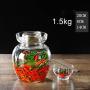 MFWFR Kimchi jar, Glass Thick Sauerkraut Pickles Jars Home Water Seal Extra Large Sichuan Pickles Jars Pickles,M1