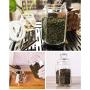 Kitchen Food Storage Jar Airtight Food Storage Three-piece Storage Tank Transparent Glass Tea Can (Size : Round 500ml)