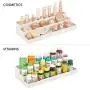 mDesign Medium Plastic Adjustable, Expandable Kitchen Cabinet, Pantry, Shelf Organizer/Spice Rack with 3 Tiered Levels of Storage for Spice Bottles, Jars, Seasonings, Baking Supplies - Cream mDesign Medium Plastic Adjustable, Expandable Kitchen Cabinet, Pantry, Shelf Organizer/Spice Rack with 3 Tiered Levels of Storage for Spice Bottles, Jars, Seasonings, Baking Supplies - Cream