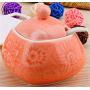 Mini Spice Jars Ceramic seasoning jar three-piece set bottle cans European kitchen supplies