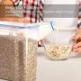 Vtopmart Cereal Storage Container Set, BPA Free Plastic Airtight Food Storage Containers 135.2oz for Cereal, Snacks and Sugar, 4 Piece Set Cereal Dispensers with 24 Chalkboard Labels