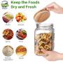 Food Storage Containers Set, Kitchen Large Wide Deep Storage Jars Elegant Life Clear Glass Airtight Canister Set with Airtight Clamp Caps(4 Packs, 5.5L)